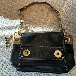 Milly black leather handbag
